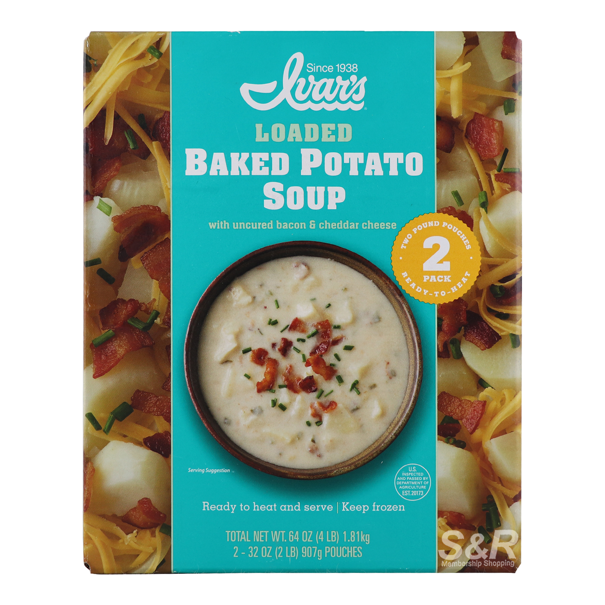 Ivar's Cheddar Baked Potato Soup 2 pack x 907g Ivar's Cheddar Baked Potato Soup 2 pack x 907g